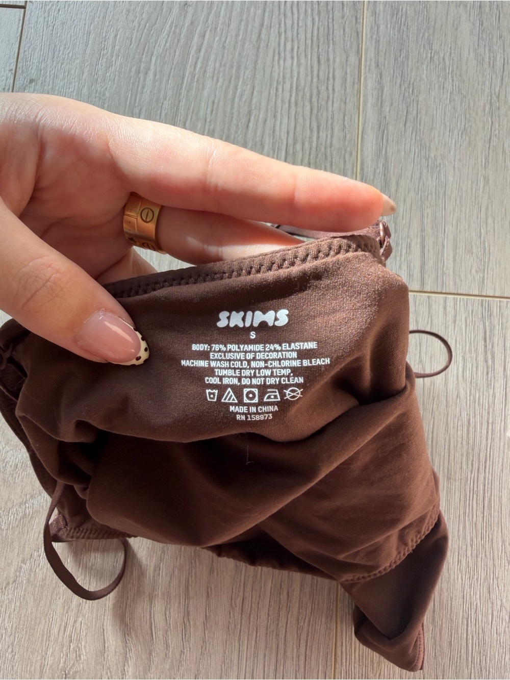 Skims Fits Everybody Cami brown thong bodysuit - Picture 6 of 7